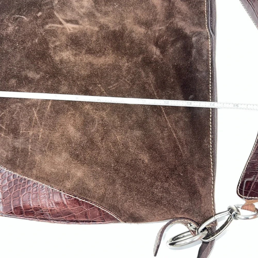 Giudit Vintage Brown Suede Leather Purse Handbag Made In Italy ***